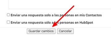 Guardar los cambios en Gmail