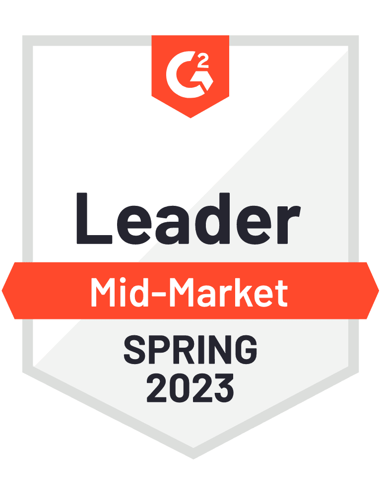 Insignia de G2: Líder - Empresas medianas - Primavera 2023