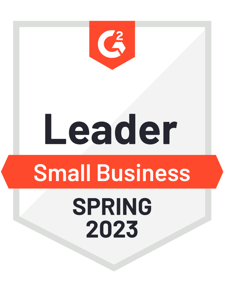Insignia de G2: Líder - Empresas pequeñas - Primavera 2023