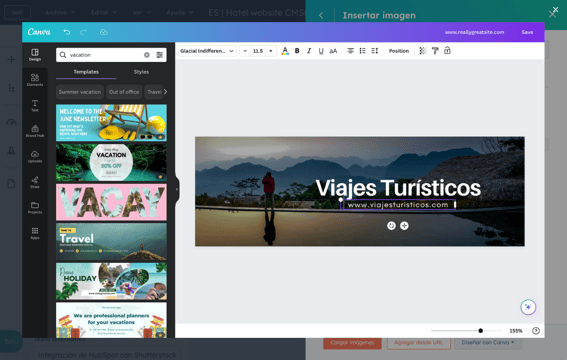 ejemplo de integración con canva